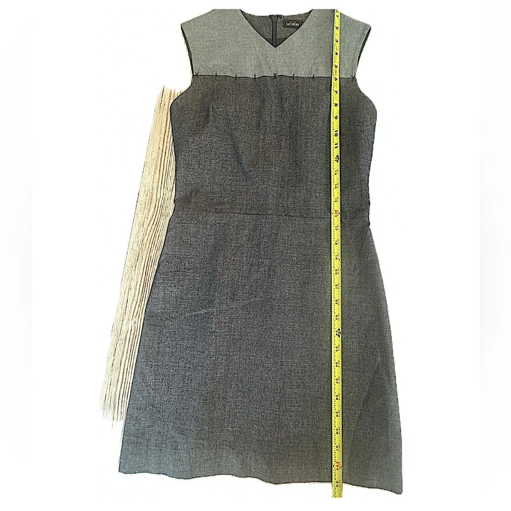 Kate Spade Saturday Sleeveless Embroidered Panel 2-Tone Chambray Dress Sz XS